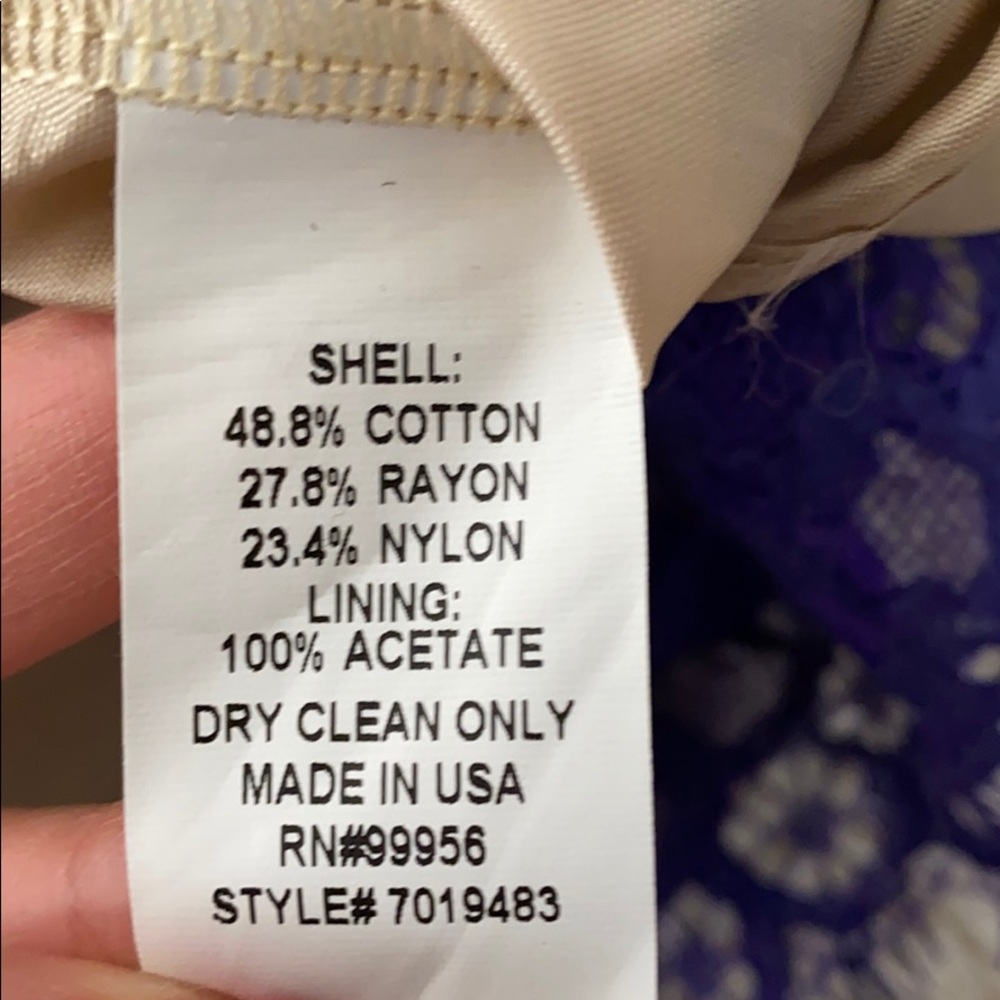 Purple Floral Lace Dress - Picture 10 of 11